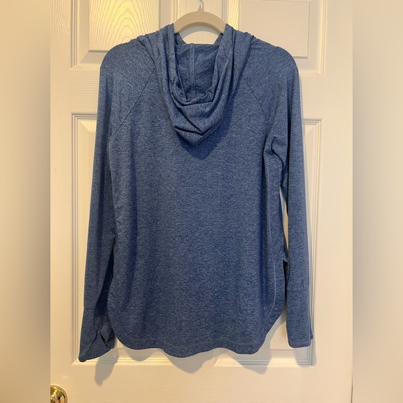 Athleta Uptempo Hoodie Sweatshirt Heathered Blue. Size Medium - Picture 2 of 7